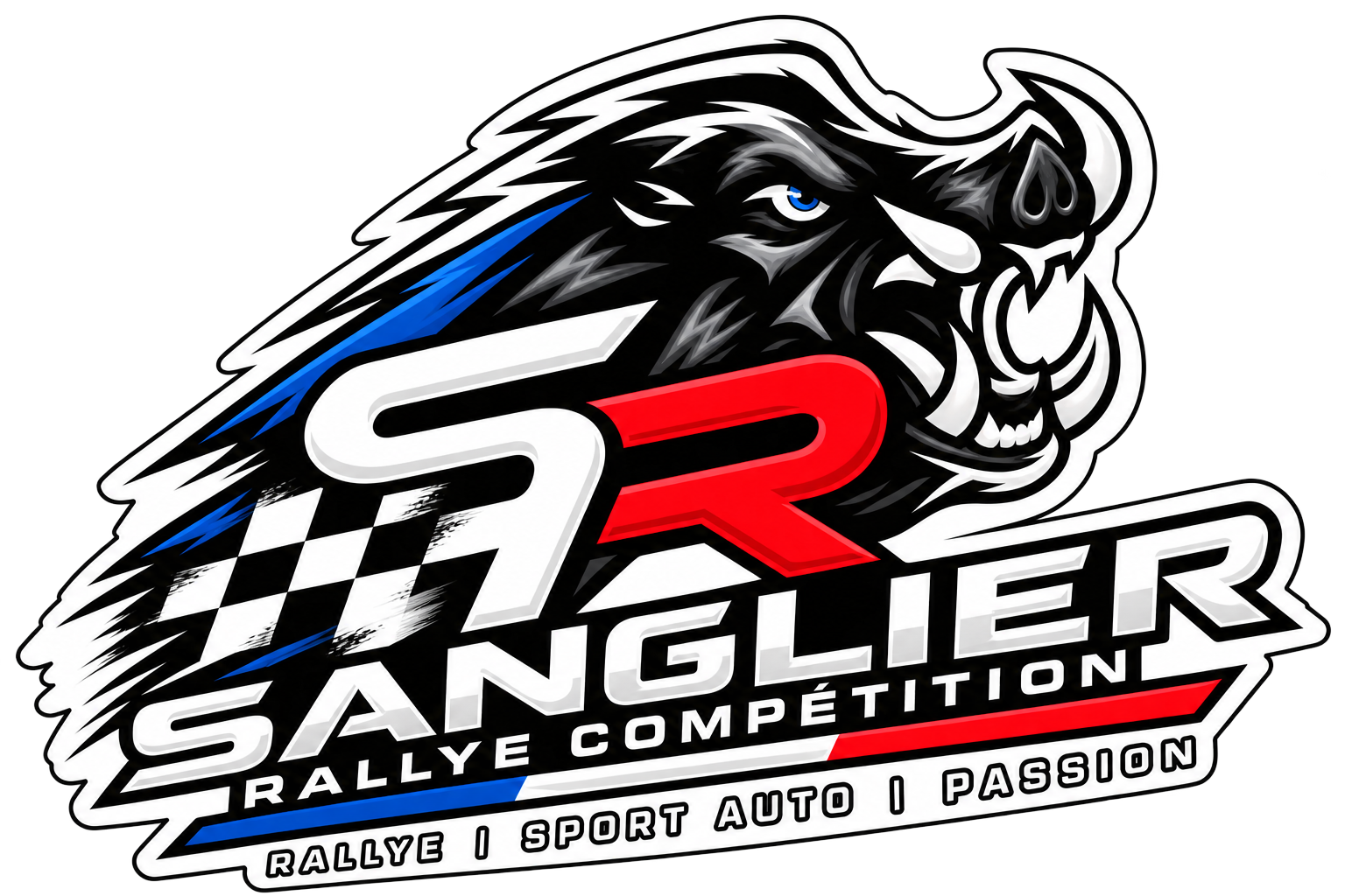 Visuel du sticker Sanglier Rallye Compétition